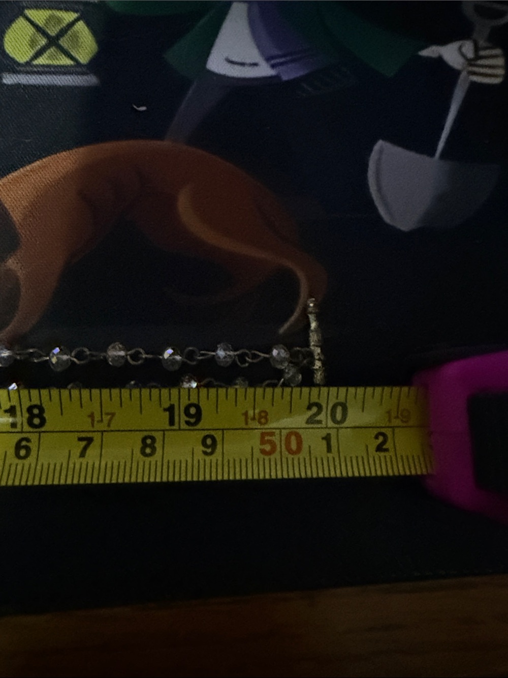 Gold-Tone Chain Necklace with Blue Teardrop Pendant - Picture 3 of 6